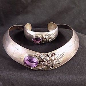 Carol Felley Sunrise Silver Amythyst Cuff